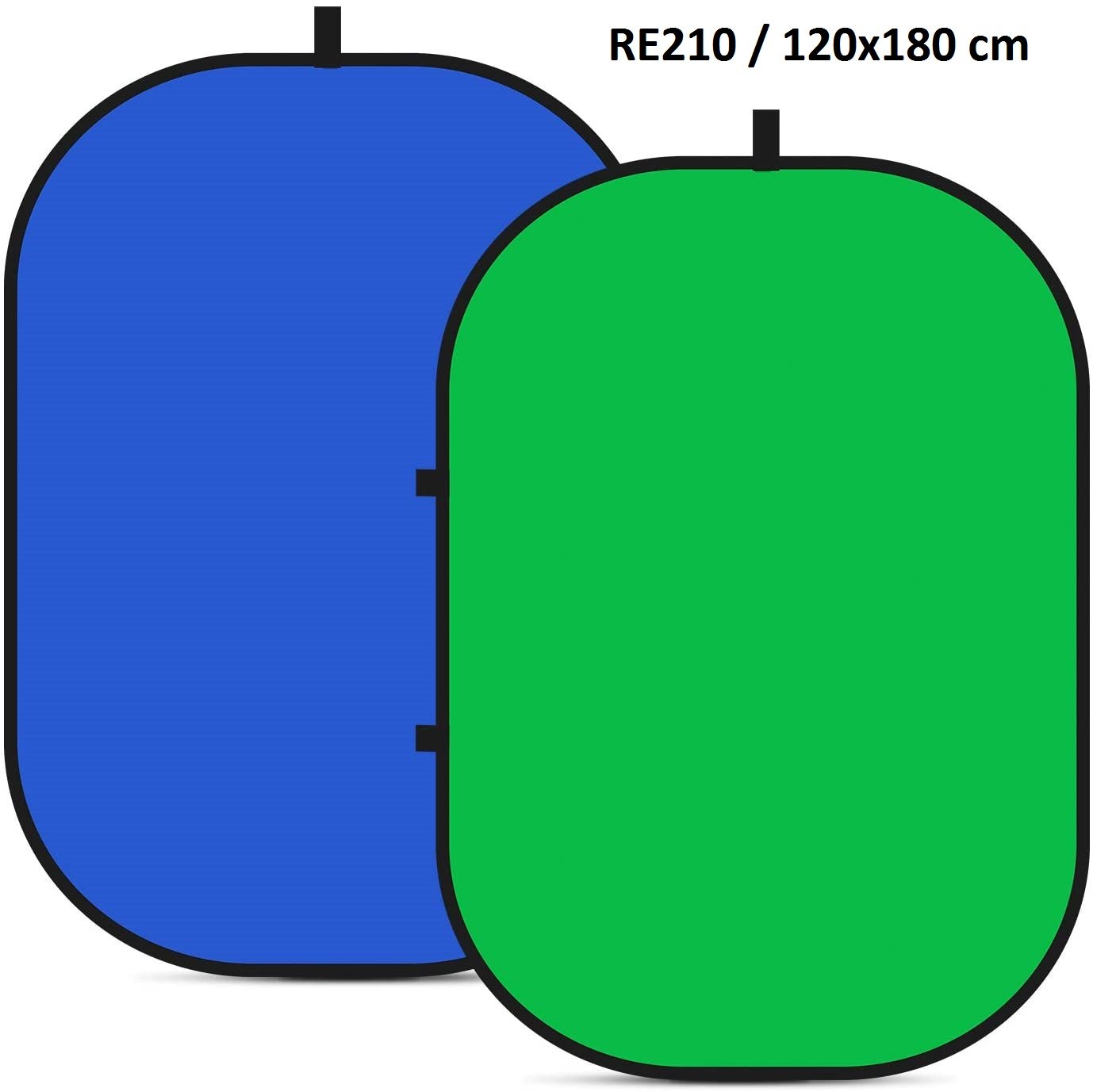 Fond pliable réversible Chromakey  2 en 1 Bleu et vert 120 x 180 cm