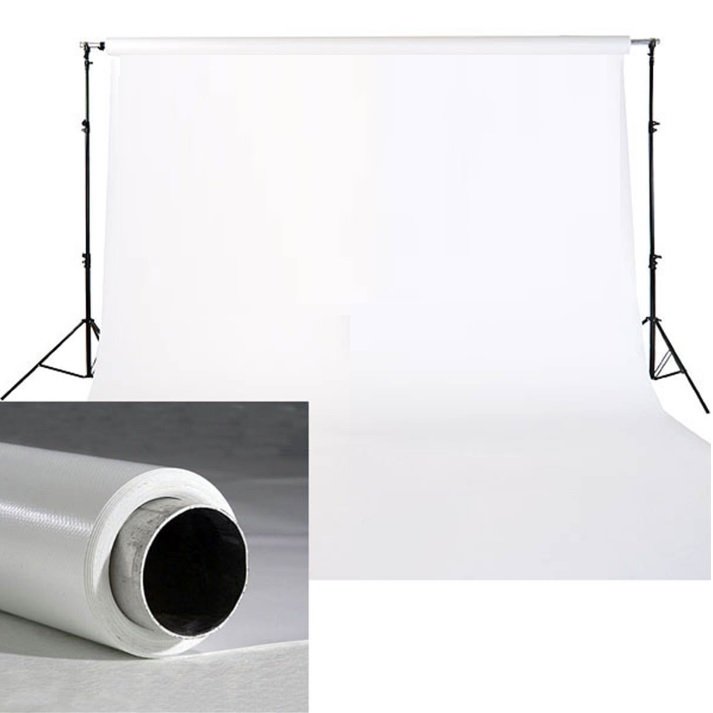 Fond du studio blanc mat en vinyle 2.72x6m