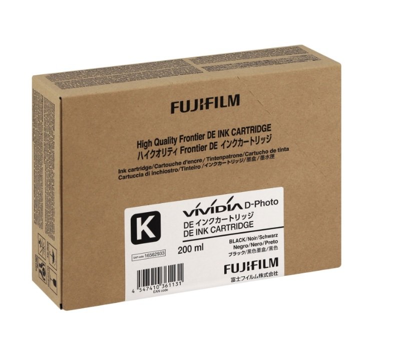 Cartouche d'encre FUJIFILM Noir pour DE100 / DE100-XD en 200 ml