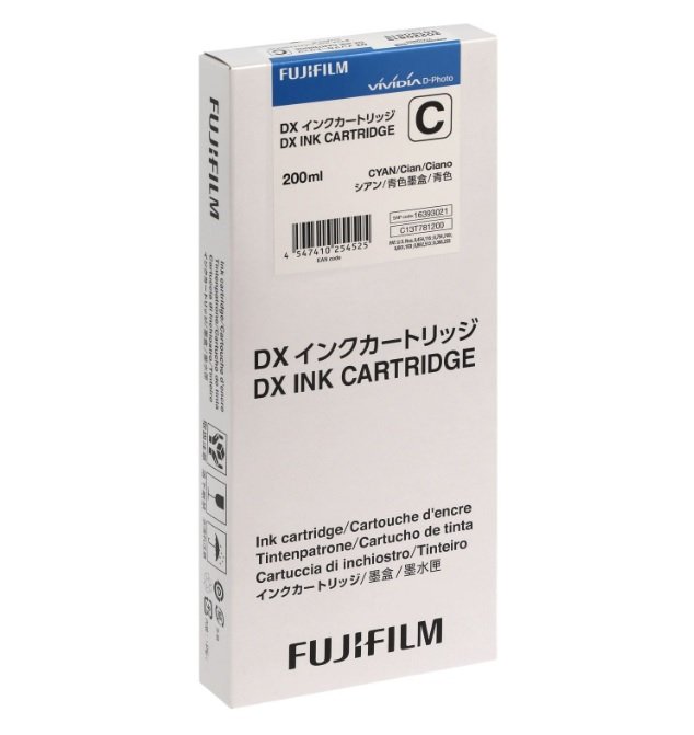 Cartouche d'encre Cyan 200ml pour imprimante photo Fujifilm DX100