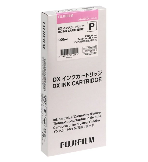 Cartouche d'encre Pink 200ml pour imprimante photo Fujifilm DX100