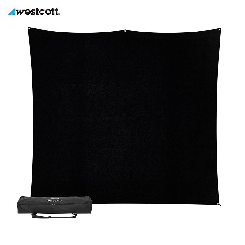 Kit fond stretch X-Drop Noir Intense (2.40 x 2.40 m) + Support