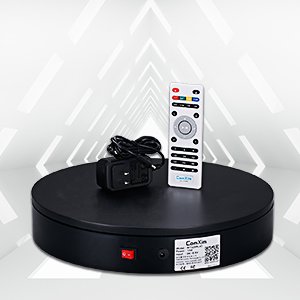 Présentoir Rotatif électrique - Noir - H 7 cm ø 40 cm avec télécommande