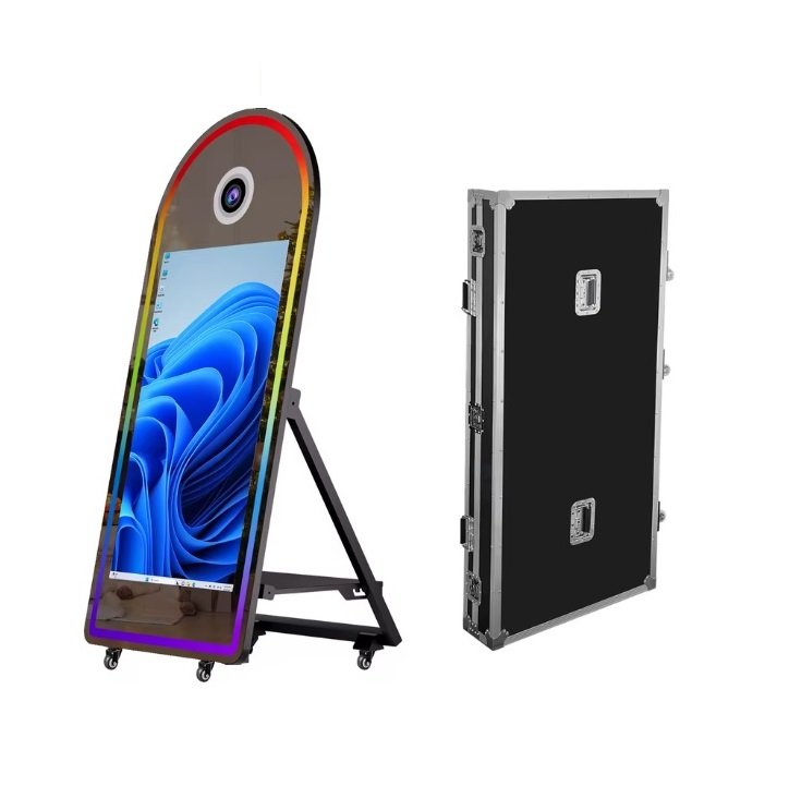 Miroir magique photo booth curvé 43”/65”