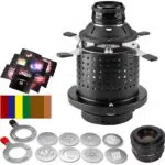 Snoot optique CSS-02 Pro avec gobos et gels de couleur