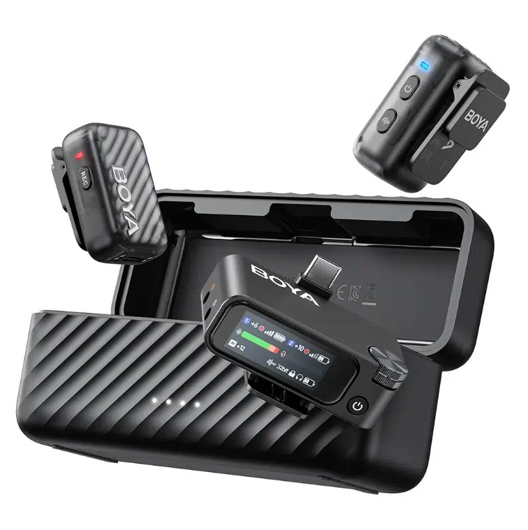 3 BOYAMIC 2-01 Microphone de qualité professionnelle avec 2 micros-cravates – Image 1